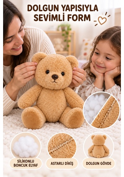 23 Cm Hareketli Ayı Peluş Oyuncak Kahverengi Oynar Baş Kol Bacak Yumuşak Sevimli Ayıcık Oyun Arkadaşı