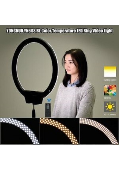Yongnuo YN608 Bi-Color Ring Led Işık 3200-5500 Kelvin