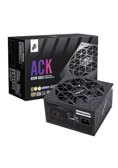 1st Player Ack 850w 80+ Gold Full Modüler Apfc Atx3.1/pcı-e 5.1siyah Güç Kaynağı