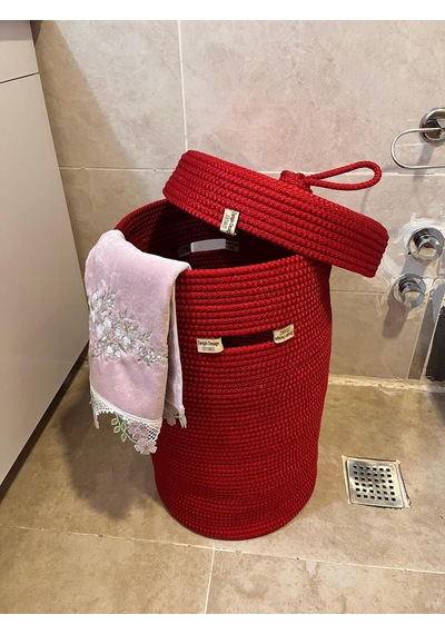 Zengin Design Home Banyo Çamaşır Sepeti Zdh-012 Kırmızı