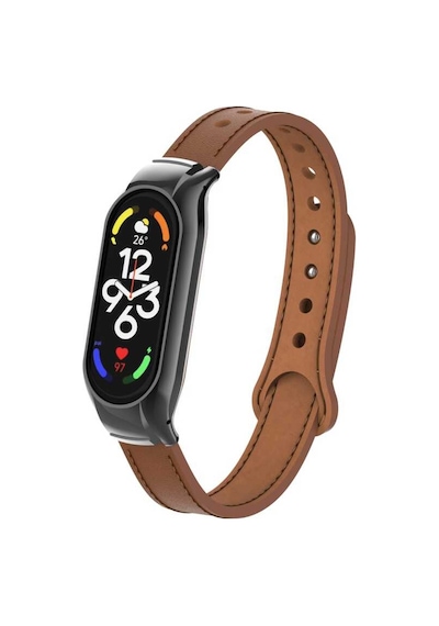Xiaomi Mi Band 7 Uyumlu Krd-68 Deri Ardx Kordon-kahverengi