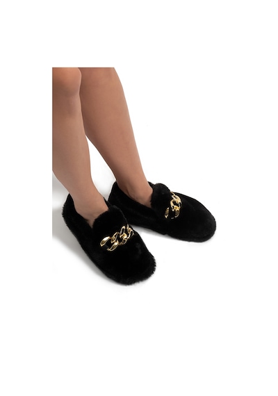 Twigy Angel Kadın Peluş Ev Ayakkabısı Siyah 37/41 Siyah