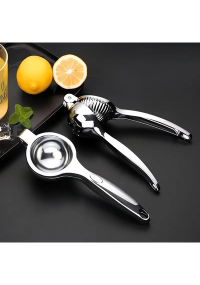 Profesyonel Paslanmaz Çelik Limon Sıkacağı, Manuel Narenciye Ve Limon Presi, Ergonomik Kollu, Kolay Yıkanabilir, Büyük Boy 24 Cm