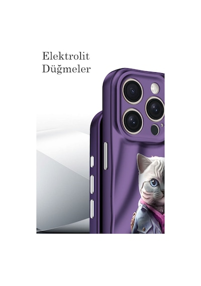 Cosmotex Newface Apple iPhone Uyumlu  15 Pro Kılıf Crew Desenli Kapak - Çiçek
