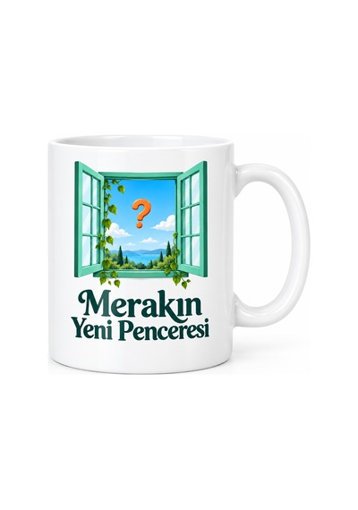 Vaveni Merakın Yeni Penceresi Tasarımlı Porselen Kupa - Model 577 Arz