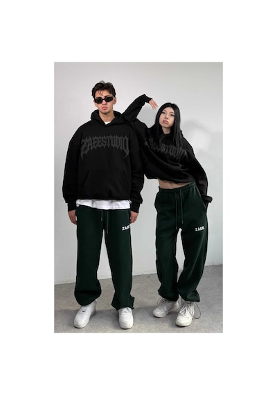 Zaee Zaeestudıo Renge Renk Baskılı Oversize Sweatshirt siyah