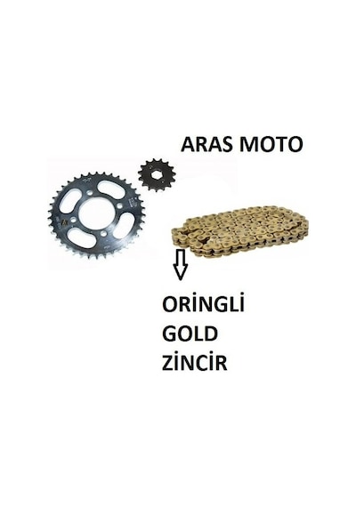 Bajaj Pulsar Ns 150 Oringli Zincir Dişli Seti Kaliteli Gold Sarı - Arasmoto