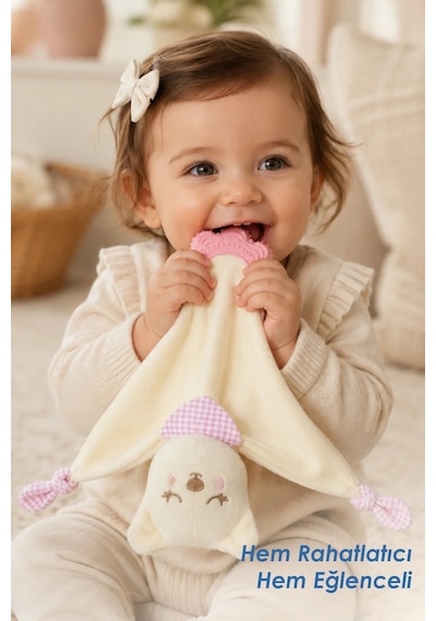 Babyjem Diş Kaşıyıcılı Sevimli Uyku Arkadaşım Pembe