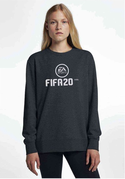 Fıfa 2020 Baskılı Füme Antrasit Kadın Sweatshirt