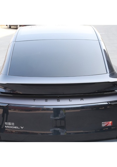 Tesla Juniper Arka Tampon Pro Tip Spoyleri Spoiler Mat Karbon Kaplama Siyah