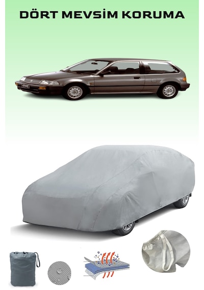 Honda Civic 4 Hatchback Uyumlu Araba Brandası, Oto Branda, Araba Çadırı, Su-güneş Geçirmez Gri