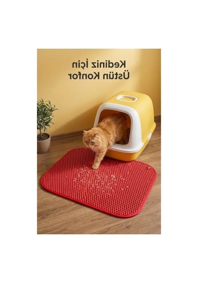 Kedi Tuvalet Paspası, Çift Katmanlı, 50x75 Cm, Kolay Temizlik 2li