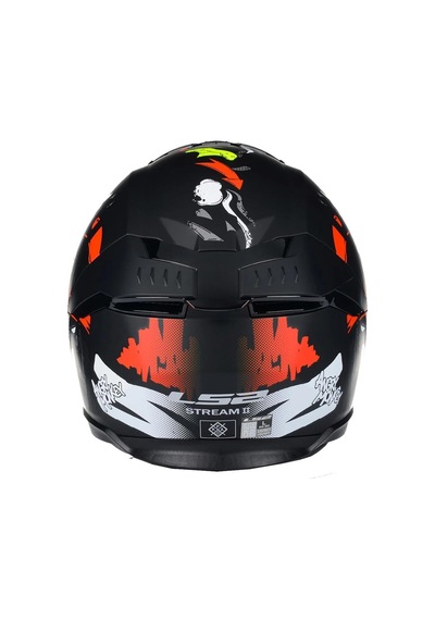 Ls2 Stream 2 Angry Monkey M. Black Red Kask Renkli