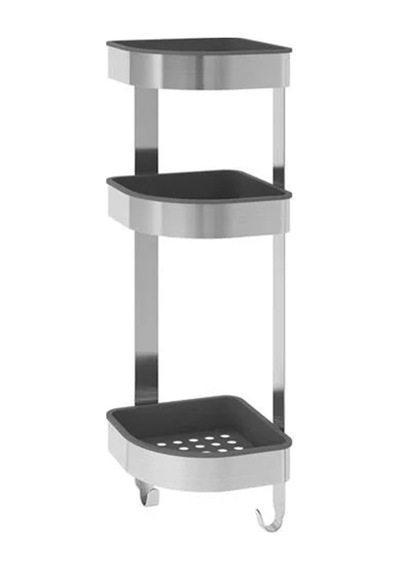 Brogrund Duş Sepeti, Paslanmaz Çelik, Vontestore 19x58 Cm Gri Gri