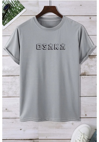 Uyguntarz Unisex Osaka Tasarım Tshirt Gri
