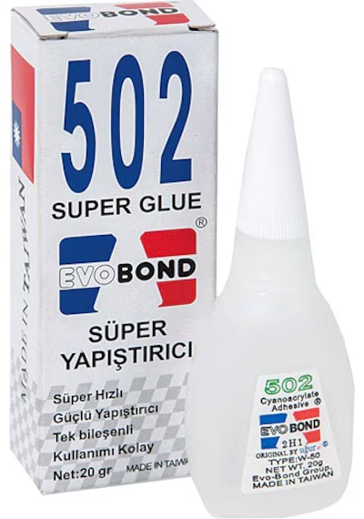 Şeylişeyler - Evobond 502 Süper Yapıştırıcı Hızlı Yapıştırıcı 20 Gr 1 Adet