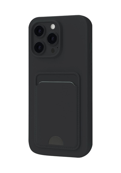 Apple Uyumlu   iPhone 16 Plus Kılıf Kelvin Kartvizitli Silikon - Siyah