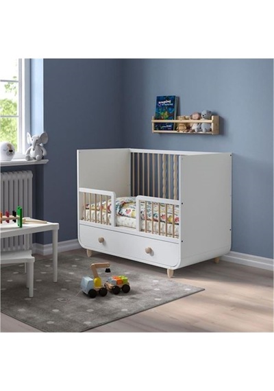 Myllra Beyaz Bebek Karyolası 60x120 Beyaz