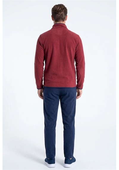 Pierre Cardin 6162 Erkek Uzun Kollu Quarter Zip Eşofman Takımı-bordo