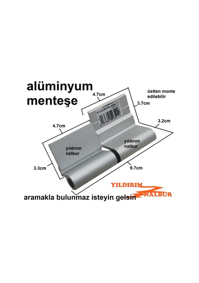 2 ADET ALÜMİNYUM KAPI MENTEŞESİ DOĞRAMALARA SATEN RENK
