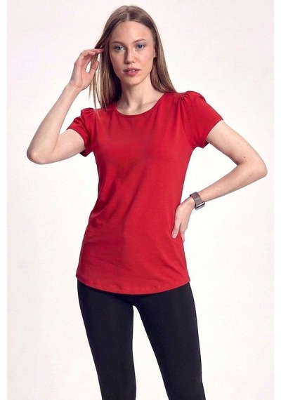 Scorp Bloom Ruched Kadın Spor Tişört Kırmızı Standart