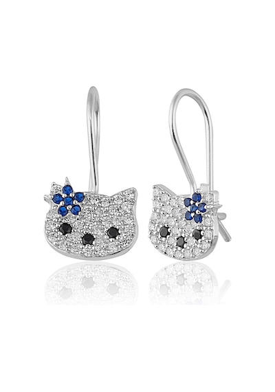 Zanaatsilver 925 Ayar Gümüş Zirkon Taşlı Yıldız Kedi Mengeç Küpe