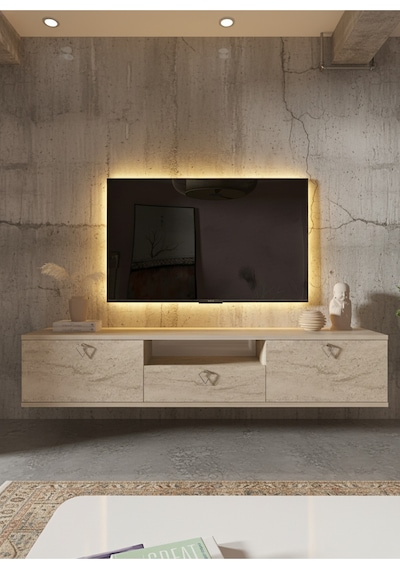 Resital Tv Ünitesi S1834-8 Traverten Traverten