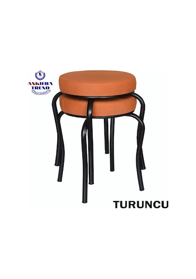 Tabure (Siyah Ayaklı) (2 Adet) - Mutfak Balkon Tabur...