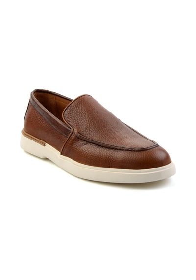 Bambi Taba Hakiki Deri Erkek Loafer Ayakkabı E01395425640 Taba