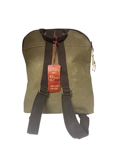 Old Cotton Cargo Vintage Kanvas Renkli Otantik Günlük Gezi Seyahat Sırt Çantası Lucas Bag 30 Cm X 37 Cm Kahverengi