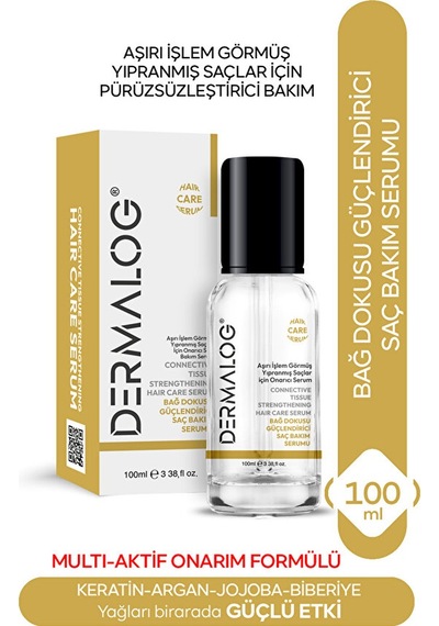 Dermalog Yanmış Yıpranmış Saçlar Için Pürüzsüzleştirici & Onarıcı Bağ Dokusu Güçlendirici Keratin Serumu 100 ML