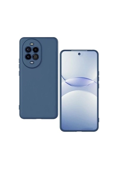 Adige Huawei Nova 14 Kılıf Lansman İçi Kadife Silikon Lacivert