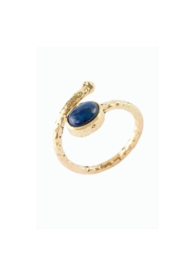 Oval - 770 - Doğaltaşlı Otantik - Nazblsmm - Yüzük Lapis Bronz