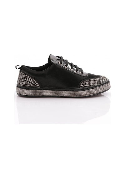 Dgn 2411 Kadin Sneaker Ayakkabi 2411-1571-R1589 Siyah - Gümüş