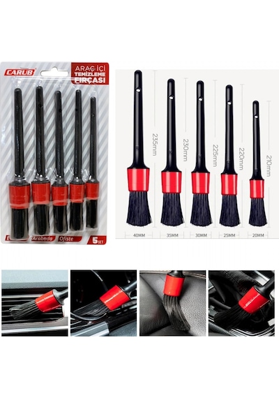 Carub Araç İçi Temizleme Fırçası Seti 5 Li Br0922566