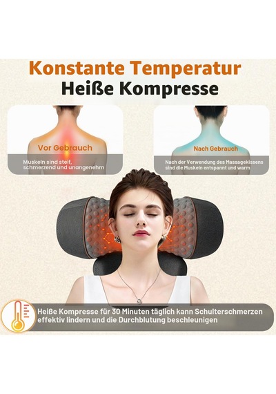 Formipow Titreşim Masajı Ve Hafızalı Köpüklü Boyun Masajı Yastığı