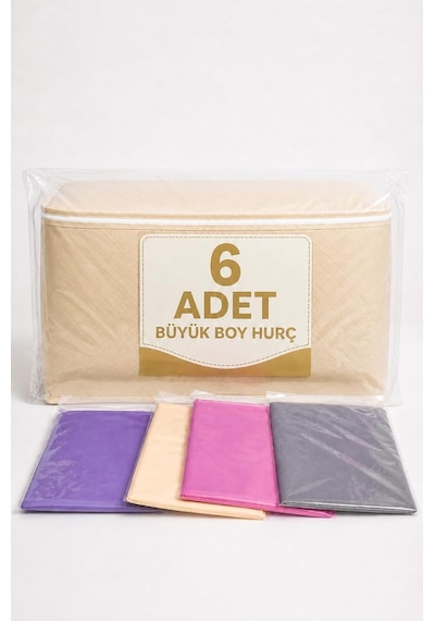 6 Adet Hurç Yorgan Hurcu 100x50x40 Cm Büyük Mega Boy, Diğer