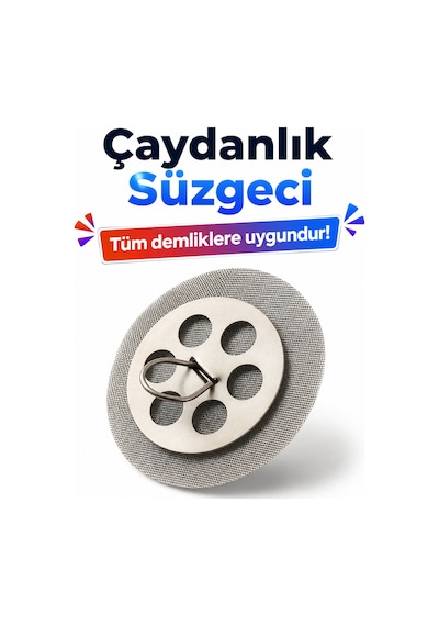 Paslanmaz Çelik Çaydanlık Süzgeci Sök Tak Tüm Demliklerle Uyumlu Çay Filtresi