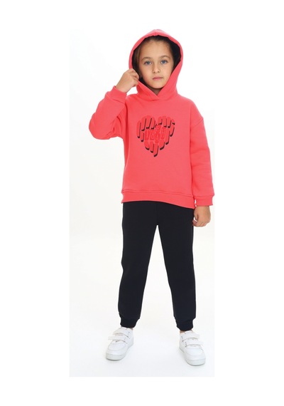 Toontoy Kids Toontoy Kız Çocuk 2'li Takım Baskılı Kapüşonlu Sweatshirt & Beli Paçası Lastikli Jogger Eşofman Altı - Renk Bloklu & 3 İplik Şardonlu Nar Çiçeği Toontoy Kids Toontoy Kız Çocuk 2'li Takım Baskılı Kapüşonlu Sweatshirt & Beli Paçası Lastikli Jogger Eşofman Altı - Renk Bloklu & 3 İplik Şardonlu Nar Çiçeği