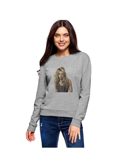 Gojntvl Shakira Baskılı Gri Kadın Sweatshirt (534804865)