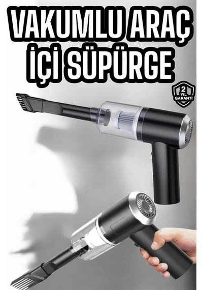 Hubrendy Tekno Araç İçi Süpürge Filtreli Şarjlı Süpürge Vakumlu Yıkanabilir