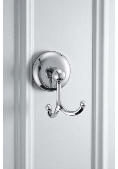2li Banyo Havlu Bornoz Askılığı Gri