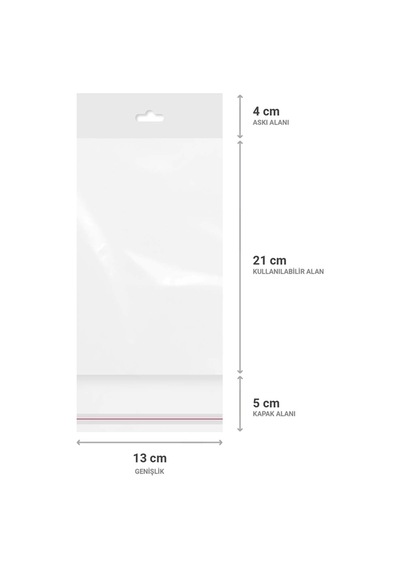 Askılı Meksika Şapka Bantlı Şeffaf Opp Torba 13x21+9 Cm - 500 Adet