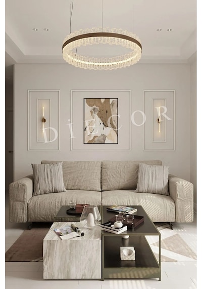 Diecor Dekoratif Boyanabilir 4 Cm Duvar Çıtası Hazır Kesimli 5 Adet Çerçeve Paketi Bej Model:xa278