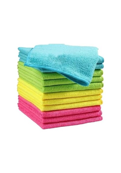 Mikrofiber Temizlik Bezi 24 Adet 30x30 Çok Amaçlı İz Bırakmaz - Renkli Oto, Mutfak Ve Bulaşık Kurulama Bezi 24'l Genel