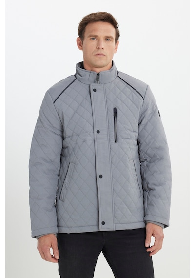 AC&Co / Altınyıldız Classics Erkek Grı Standart Fit Normal Kesim Dik Yaka Kapitone Desenli Çıtçıtlı Yan Cepli Overcoat Gri AC&Co / Altınyıldız Classics Erkek Grı Standart Fit Normal Kesim Dik Yaka Kapitone Desenli Çıtçıtlı Yan Cepli Overcoat Gri