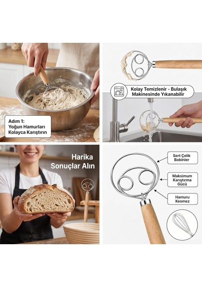 Jl Missuzi Home Collection - Danish Dough Whisk Hamur Karıştırıcı Diğer
