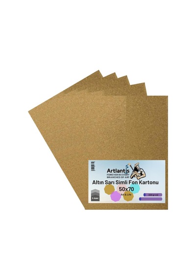 Simli Fon Kartonu 50X70 5 Adet Artlantis Simli Fon Kartonu 50x70