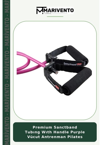 Premium Sanctband Tubıng Wıth Purple Vücut Antrenman Pilates Mor