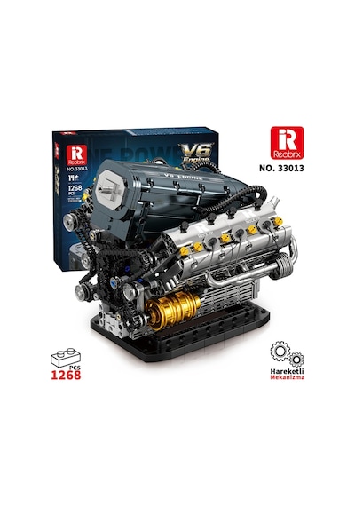 Reobrix V6 Engine 33013 Brick Yapım Seti